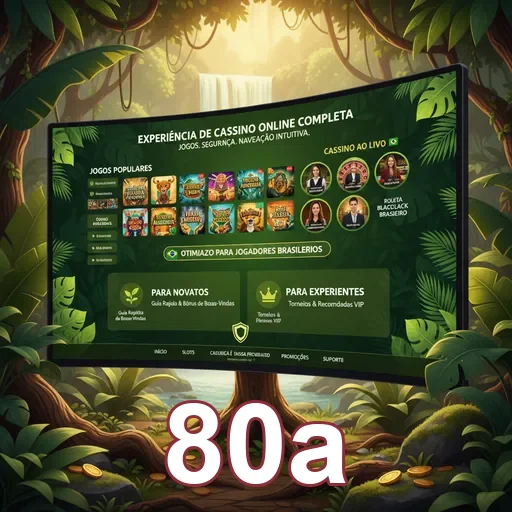 Jogador utilizando o app 80a em um dispositivo móvel