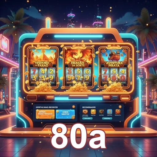 Jogador utilizando a plataforma de jogos 80a em dispositivo móvel